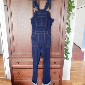 Le Château dark blue denim overalls